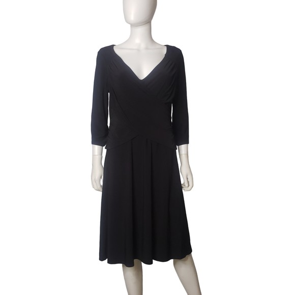B-Slim Dresses & Skirts - B-SLIM Control Top Three Quarter Length Sleeve Black Dress Size Large
